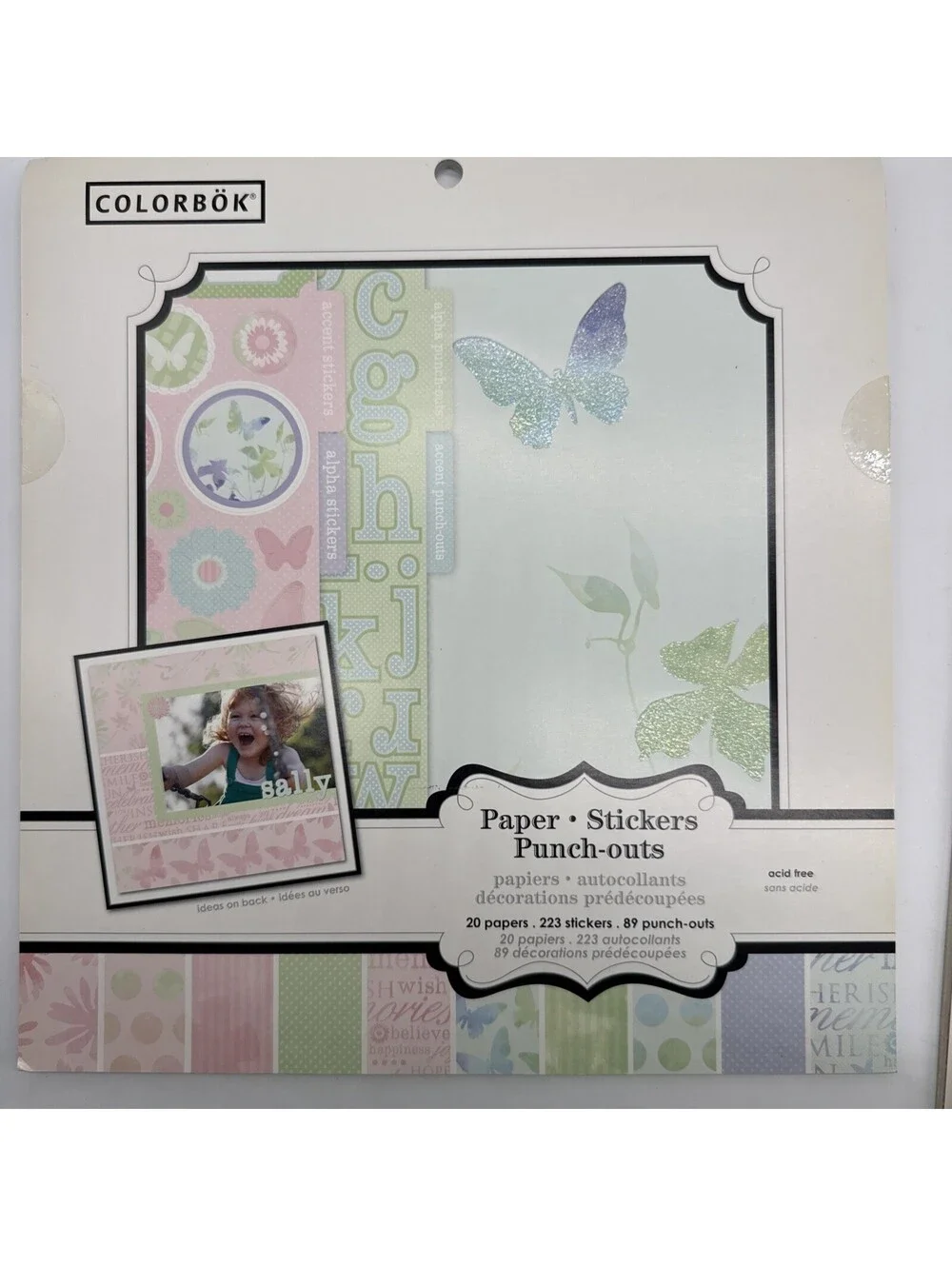 Large Lot Colorbok 12x12” Paper Assorted Colors, Punch Outs & Stickers Scrapbook